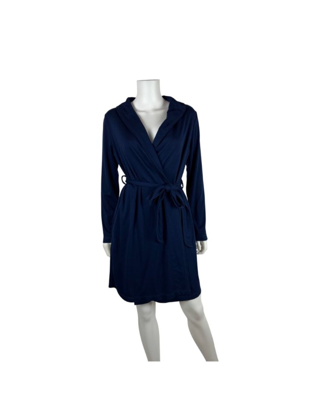 Gilligan & O'Malley Dark Blue Robe Womens XS/S Solid Above The Knee Lounge Sleep - Picture 2 of 10